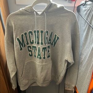 Gray Michigan State Hoodie